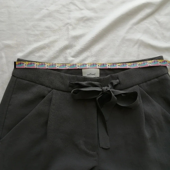 Aritzia Wilfred Allant Crepe Cropped Gray Trouser Pants Neutral Professional 2 - Picture 15 of 16